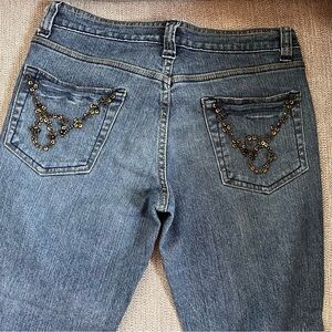 Women’s Vintage Bebe Embellished Blue Jeans